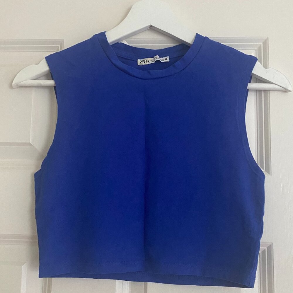 Zara Blue Crop Top